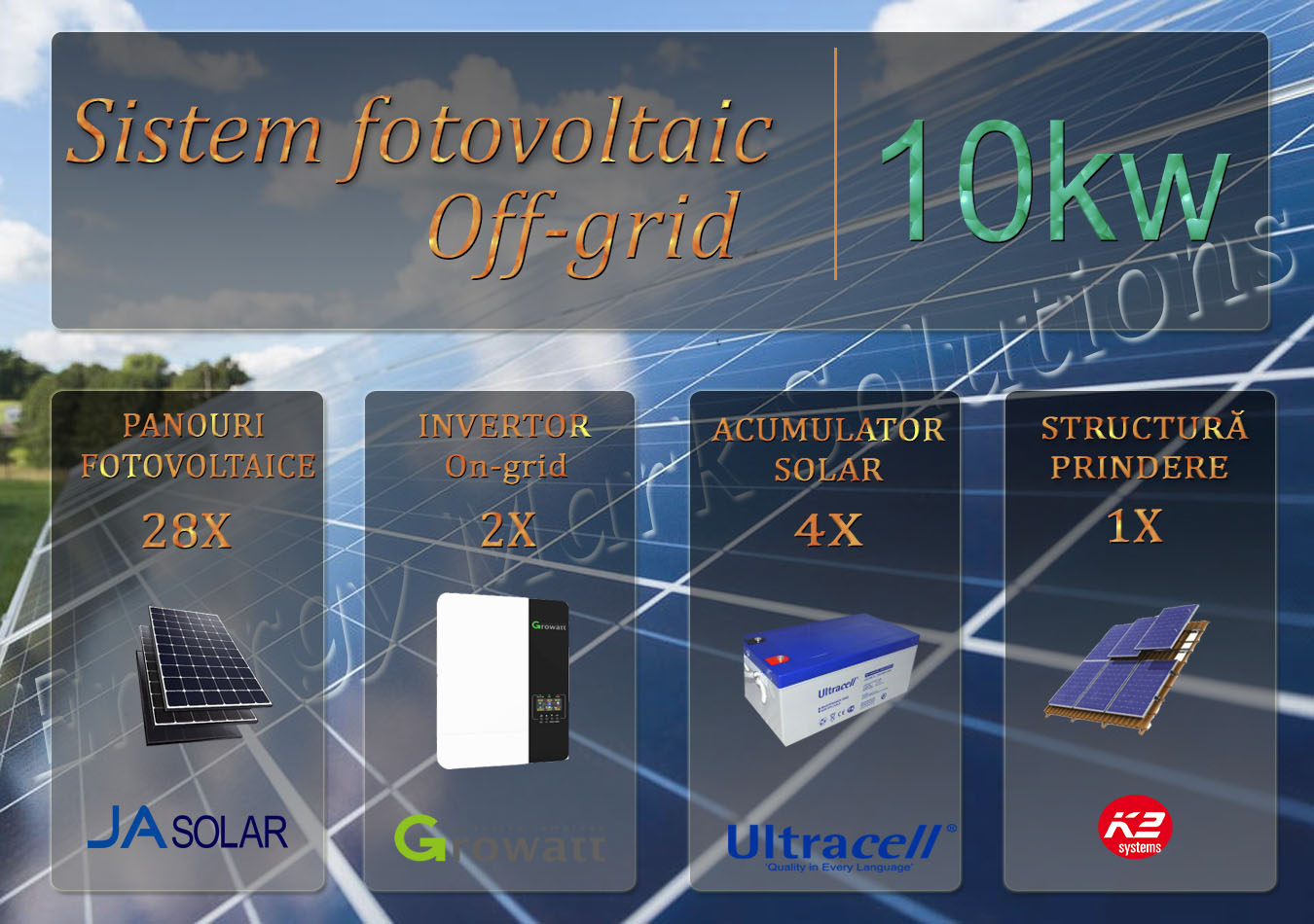 Sistem Fotovoltaic off-grid 10kw